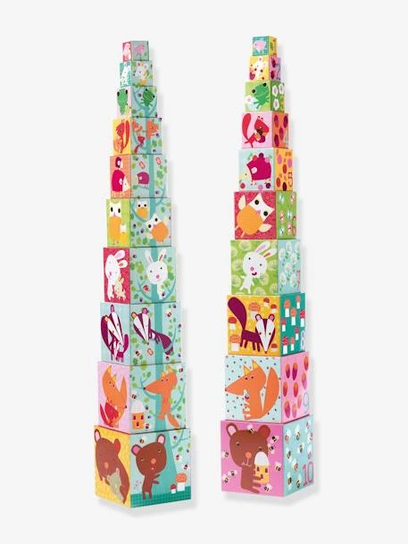 10 Cubes ForĂŞt DJECO Vert - Djeco