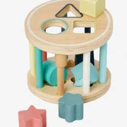 Boîte à Formes Cylindre En Bois FSC® Multicolore - Vertbaudet