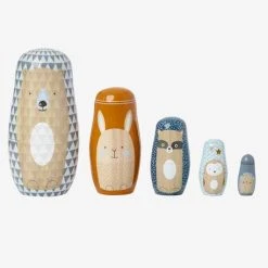 Boites Gigognes Animaux En Bois Multicolore - Vertbaudet