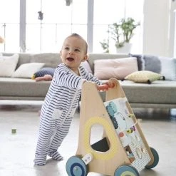 Chariot De Marche Avec Freins En Bois FSC® Vert - Vertbaudet