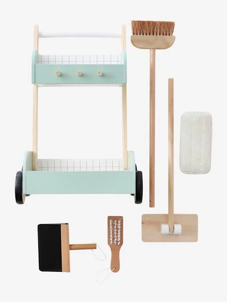 Chariot De Ménage En Bois FSC® Vert - Vertbaudet – Image 5