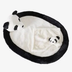 Coffret Tapis De Jeu + Doudou Panda. Noir - Vertbaudet