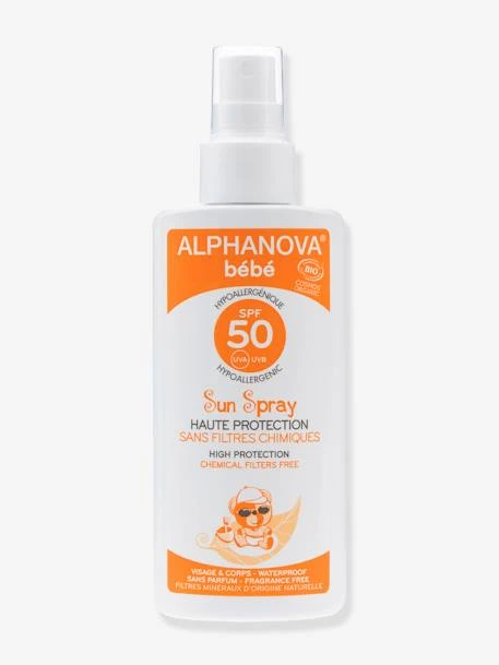 Crème Solaire Bio En Spray ALPHANOVA Bébé SPF50+ Blanc - Alphanova