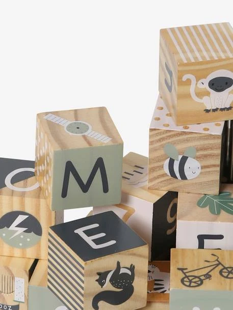 Cubes Alphabet En Bois FSC® Multicolore - Vertbaudet – Image 2