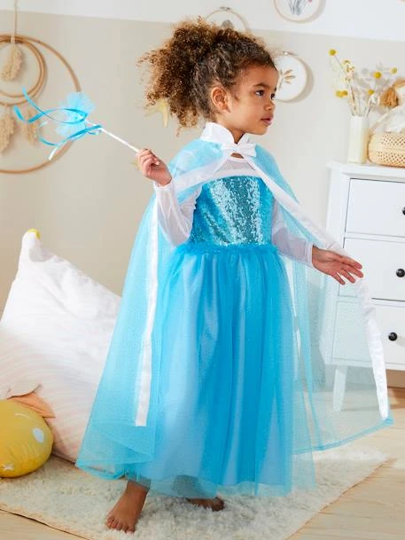 Déguisement De Princesse Avec Cape, Baguette Et Couronne Bleu - Vertbaudet – Image 2