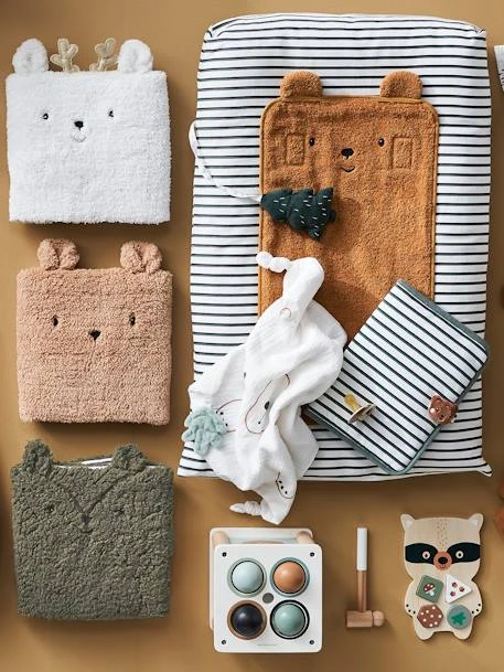 Doudou Carré + Hochet GREEN FOREST Multicolore - Vertbaudet – Image 3