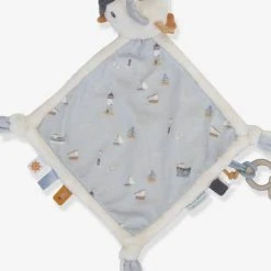 Doudou Carré Mouette - Sailors Bay - LITTLE DUTCH Bleu Grisé - Little Dutch