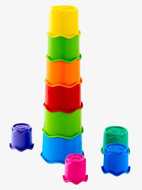 Gobelets De Bain En Plastique Ă Empiler Multicolore - Vertbaudet