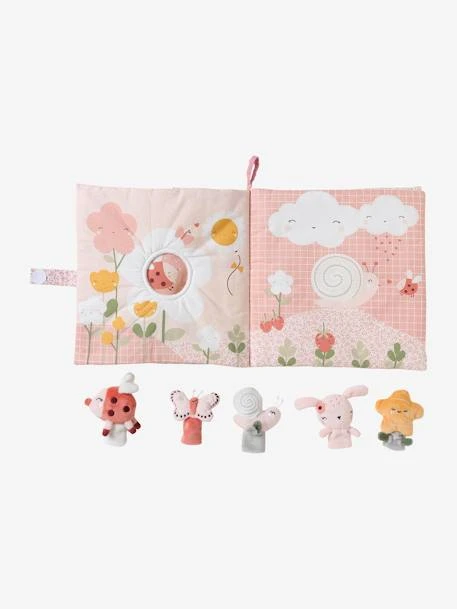 Grand Livre D'éveil Et Marionnettes à Doigts En Velours PAYS ROSE Multicolore - Vertbaudet – Image 4