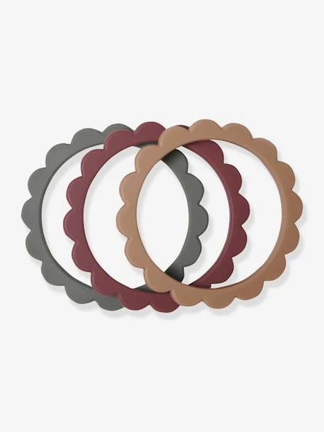 Lot De 3 Bracelets De Dentition Fleur - MUSHIE Vert - Mushie – Image 3