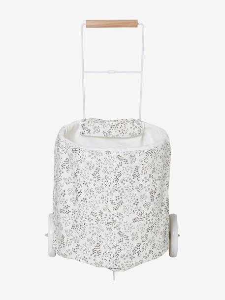 Panier De Courses à Roulettes En Métal, Tissu Et Bois FSC® Gris - Vertbaudet – Image 2