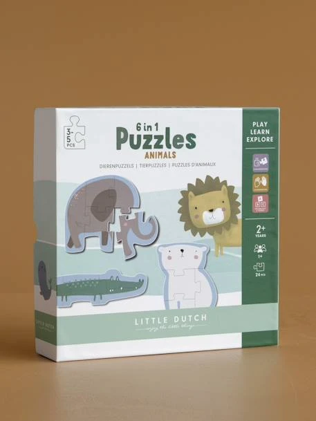 Puzzle Bébé Animaux Du Zoo - LITTLE DUTCH Multicolore - Little Dutch – Image 2