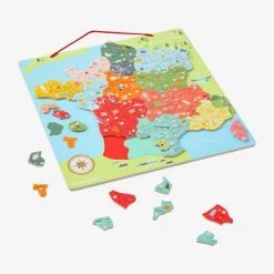 Puzzle De La France Magnétique En Bois FSC® Multicolore - Vertbaudet