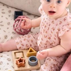 Puzzle Des Formes En Bois Et Silcone Multicolor - Vertbaudet