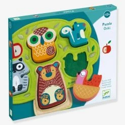 Puzzle Feutrine Oski - DJECO Vert - Djeco