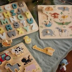 Puzzle Lettres à Encastrer En Bois FSC® Multicolore - Vertbaudet