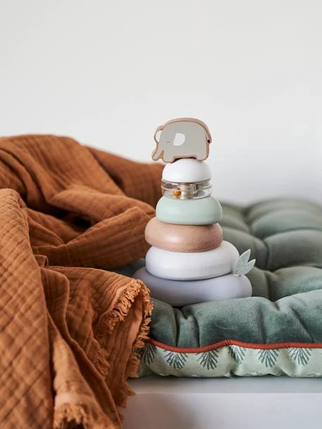 Pyramide à Empiler En Bois FSC® Rose - Vertbaudet – Image 2