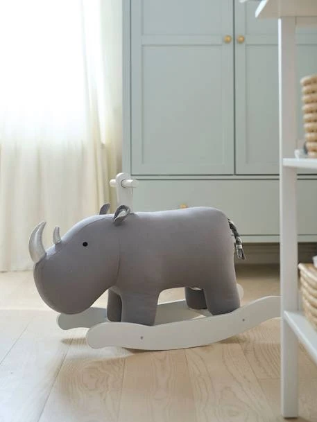 Rhinocéros à Bascule FSC® Gris - Vertbaudet – Image 3