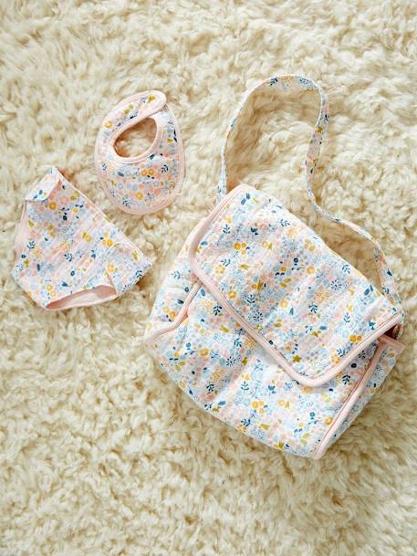 Sac à Langer Poupon + Couche + Bavoir En Gaze De Coton Rose - Vertbaudet – Image 3