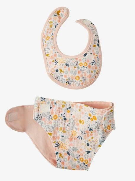 Sac à Langer Poupon + Couche + Bavoir En Gaze De Coton Rose - Vertbaudet – Image 6
