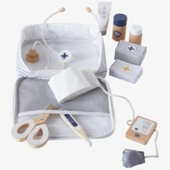 Set Docteur Pour Poupon En Bois FSC® Blanc - Vertbaudet