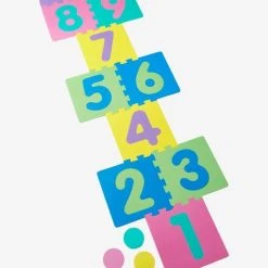 Tapis De Jeux, Marelle Et Puzzle En Mousse + 4 Palets Multicolore - Vertbaudet