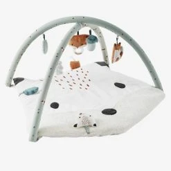 Tapis D'éveil Avec Arche Renard Vert Gris - Vertbaudet