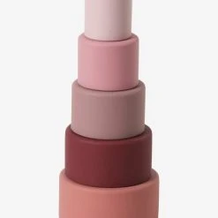 Tour à Empiler Ronde En Silicone Rose - Vertbaudet